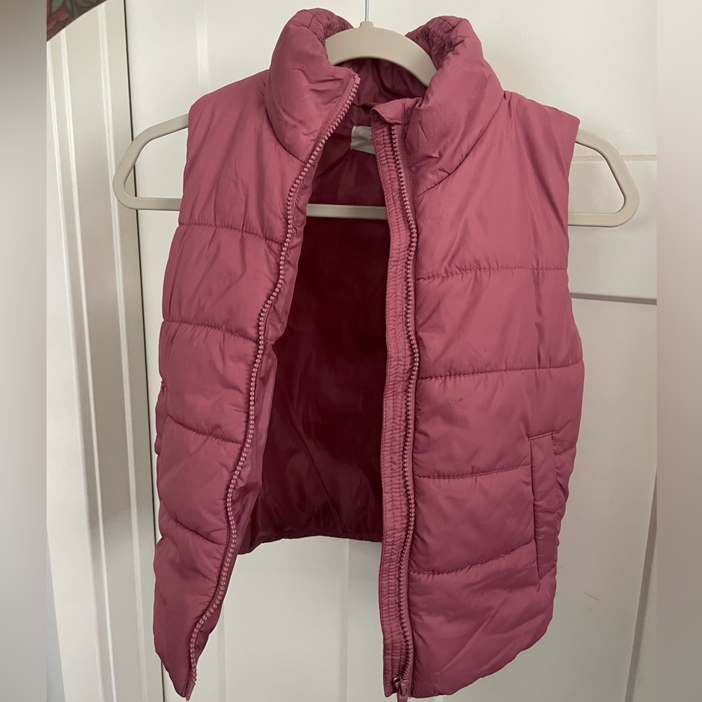 H&M Mauve Dusty Pink Puffer Vest